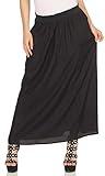 ONLY Damen Maxi Rock Venedig Paperbag bodenlang 15164606 Black S
