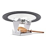 WIETRE DeKo Küchenhelfer Deckelhalter Kochlöffelablage | der Profi Allrounder für Jede Küche - aus hochwertigem Edelstahl | Kochbuchhalter Löffelablag