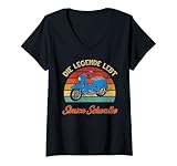 Damen Die Legende Lebt Schwalbe Schwalbenfahrer vintage Retro S51 T-Shirt mit V