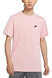 Nike Mens M NSW Club Tee T-Shirt, pink Glaze/Black, XL