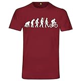 Evolution Fahrrad T-Shirt | Bicycle | Rennrad | Bike | Tour de France Bordeaux Rot M