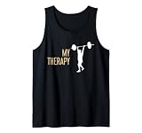 My Therapy Lustiges Gewichtheben Workout Bodybuilder Gym Tank Top