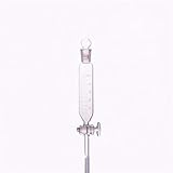 SHENYF Trenntrichter Scheidetrichter zylindrische Form, Standard Boden Mouth.Capacity 50ml, Joint 19/26, Glas Umschaltventils (Color : Clear)