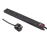 X-DREE AC100-240V UK 4.6ft-Kabel 6 USB-Schnellladegerät Mehrzweck-Power Schwarz(AС100-240 ν U-K 4.6ft Cavo 6 U-S-B Ricarica rapida Multi-uso Power Black