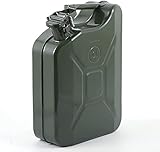 5L/10L/20L Grüner Metallkanister für Kraftstoff, Benzin, Diesel, Öl, Bio-Ethanol - Tragbarer Kanister Auto Van LKW Motorrad Ersatz-Benzinöltank (Größe : 10L)