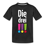 Spreadshirt Die DREI !!! (Ausrufezeichen) Logo Teenager Premium T-Shirt, 146-152, Schw