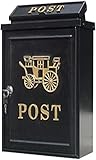 YSDKJ briefkasten anthrazit briefkasten Vertikale Retro Classic Mailbox Modernes Haus Outdoor Briefkasten Rost Wetterfeste Home Mailbox 1008(Color:Yellow;Size:Free Size)