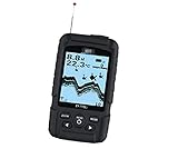 XUANXUAN NewRed Store FF718. Li-W 2,8 Zoll LCD Echter wasserdichter Fischfinder Monitor Wireless Sonar Fish Finder Sonar Fish Sonar Wireless Alarm (Color : Black)