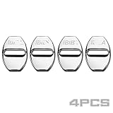 DIANXM 4pcs Car-Styling Türschloss-Abdeckung Edelstahl-Auto-Emblem Fit für Seat ibi-za Leon Cupra Autoaufkleber (Color : for Ibiza Silver)