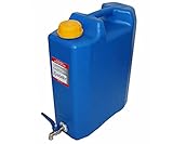 Systafex ® Kanister Wasserkanister Trinkwasser 20l mit Wasserhahn und Füllstandanzeige für LKW Camping