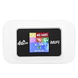 4G Mobile WiFi Hotspot, Entsperrte Drahtlose Internet Router Geräte mit SIM Karte Solt, 150 Mbit/s Verbinden Sie 10 WiFi Geräte Gaming Reise Festival Musik Tragbarer SIM Karten Router(Weiß)