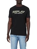 Replay Herren M3427 .000.2660 T-Shirt, Schwarz (098 Black), L