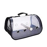 J&Q-JQSH Vogelträger Papagei Reisekäfig mit verstellbarem Schultergurt Tragbarer atmungsaktiver Vogelrucksack ​für Papagei, Verschiedene Vögel (Color : Schwarz, Size : S)