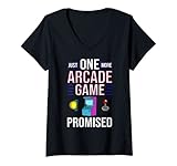 Damen Arcade Game Machine Videospiel Schrank Gamer T-Shirt mit V