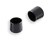 10 Stück Kunststoff-Rohrkappen (PVC), Möbelgleiter, ALLE GRÖßEN WÄHLBAR 30mm bis 90mm, Schutzkappen, Stuhlbeinkappen, Gleitkappen (Für Rohraußen-Ø: 49-50mm)