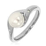 XEN Ring mit Diamant und Süßwasserzuchtperle 54 (17.2)