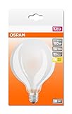 Osram LED Star Classic Globe Lampe, in Ballform mit E27-Sockel, nicht dimmbar, Ersetzt 100 Watt, Matt, Warmweiß - 2700 Kelvin, 1er-Pack