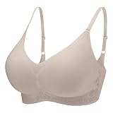 Orbescl Klassische BH Ohne Bügel Damen Bra Nahtlos BH Stretch Bustier Push Up Bequem BH für Frauen Unterwäsche Abnehmbarer Pad Drahtloser Bralette Unsichtbarer Geschnitzter BH