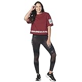 Zumba Lockere Passform Dance Fitness Sport Top Modisch Sportoberteile für Damen, Brick Red, M