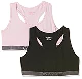 Calvin Klein Mädchen 2 Pack Bralette Bustier, Mehrfarbig (1 Black / 1 Unique 037), 152 (Herstellergröße: 12-14) (2er Pack)