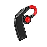 Yellow wang Bluetooth Headset mit Mikrofon,In Ear Freisprech Headset Handy Kabellos Kopfhörer mit LED Ladebox für Autofahren/Business/Büro,Wasserdicht,für iPhone Android Smartphone und Tablets (Red)