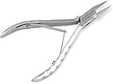 Fuss Nagelzange Eckenzange Spitz - Edelstahl - Ergonomische Griffe - 12,5