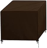 Hadunoi Gartenmöbel Abdeckung Oxford Tuch Wind- und staubdicht Terrassenstuhlabdeckung Terrassenmöbelabdeckungen für Sofa, Stuhl, Liege (Color : Brown, Size : 270X180X89cm)
