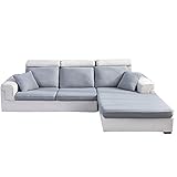 SINKITA Jacquqard Couch Stretch Seat Schonbezug Zum Ecksofa,1 2 3 4 Seater L-Form Sofabezug Sofaüberwürfe Sofa Schutz Volle Deckung-3 Sitzer-F