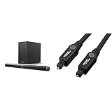 Grundig DSB 990 2.1 Soundbar mit Subwoofer, schwarz & Amazon Basics Toslink Optisches Digital-Audiokabel, 1,8