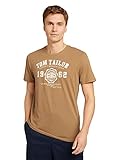 TOM TAILOR Herren Logo T-Shirt, Braun (10414 - Toasted Coconut), 3XL