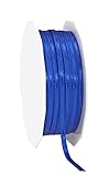 finemark 3 m x 3 mm Satinband BLAU Royalblau (614) doppelseitiges Schleifenband aus Satin ohne Draht weich und glänzend Geschenkband Deko Band Double face Dekoband Dekorieren Kordel B