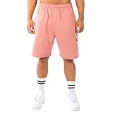 SMILODOX Herren Shorts Nuno - Kurze Hose im Oversize fit mit Low Waist Bund, Größe:S, Farbe:R