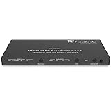 FeinTech VAX04101A HDMI eARC Pass Switch 4x1, für 3 HDMI-Quellen, Soundbar und TV Beamer 4K HDR Dolby