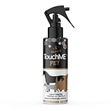 TouchME pet Gold Geruchsneutralisierer und Textilerfrischer mit Fellpflege (200ml), Nano Geruchsentferner gegen Urin und Tiergerüche - Hund &