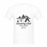 Personalisierbares Baumwoll-T-Shirt zum Campen für Männer, personalisierte Camping-Aufzug-Text-Kleidung, Familien-passende T-Shirts, Geschenke für Camper, Mehrfarbig01, L