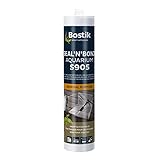 Bostik S905 Seal `N` Bond Aquarium Silikon 300ml Kartusche - für Süss- und Meerwasseraquarien, Abdichten von Glaskonstruktionen, Terrarien (Schwarz)
