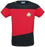 Star Trek: The Next Generation Uniform rot Männer T-Shirt rot/schwarz L
