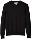 Amazon Essentials Herren V-neck Sweater Pullover, Black, XXL