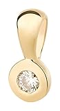 Ardeo Aurum Damen Anhänger aus 585 Gold Gelbgold mit 0,07 ct Diamant Brillant Solitär Zargenfassung