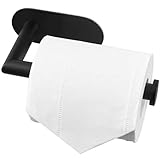 HITSLAM Toilettenpapierhalter Ohne Bohren, matt schwarz Klopapierhalter SUS304 Edelstahl für Küche und B