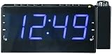 JYHZ Wecker,Multifunktions-digitaler Projektionsuhr,LED Anzeige USB Ladeanschluss und Fm Radio sowie Snooze-Modus,Schlafmodus Radio,Uhr 20 * 3.3 * 9,5 cm (Farbe:blau) (Color : White)