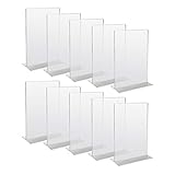 HMF 46920 Acryl Tischaufsteller gerade | 10 Stück | DIN A6 Hochformat | Glask