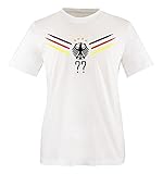 Comedy Shirts - Deutschland WM 2014 - Wunsch - Kinder T-Shirt - Weiss/Schwarz-Rot-Gelb Gr. 152-164