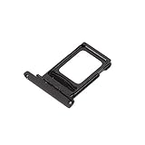 jbTec Dual SIM-Tray Karten-Halter passend für Apple iPhone 12 - Slot Schlitten Card Kartenhalter Karte Rahmen Simkarten Simkartenhalter Holder, Farbe:Schw