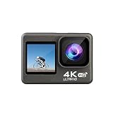 lxxiulirzeu wasserdichte Sportarten im Freien. DV. Kamera HD 4K. Anti-Shake-Sportkamera W-LAN Fernbedienungskamera (Color : Black, Model : AT-S60TR)