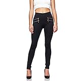 Gloop Damen Stretch Hose Skinny Fit Jegging High-Waist Legging