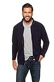 JP 1880 Herren L-8XL bis 7 XL, Fleece Jacke, Sweat-Jacke, Stehkragen, Reißverschluss & 2 Taschen, Outdoor Kleidung, Navy 6XL 705552 70-6XL