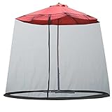 AXH 10FT Regenschirm-Tischschirm, (Ohne Sonnenschirm und Standfuß), Moskito-Insektennetz mit Reißverschluss-Polyester-Maschensieb, Tür Outdoor Patio Sonnenschirm Moskitonetz Abdeckung