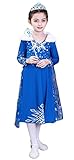 YOGLY ELSA und Anna Kleid 2 ELSA krönungskleid Prinzessin schneekönigin Kleid ELSA monissy Kleid schneekönigin kostüm 2 Erwachsene 2 Jahre 6 J