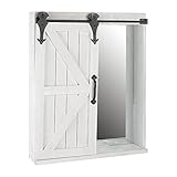 Melko Wandschrank Schiebetür Spiegelschrank Badschrank Wandregal Weiß Hängeschrank Wandb